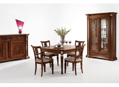 Luxury Set Dining Room Dining Table Chair XXL Table Tables Chairs Wood Design 7 pcs New