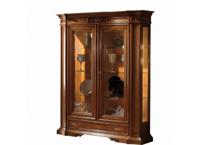 Showcase Sideboard Display Cabinets Luxury Glass Cabinet Wardrobes Brown Wood Design Furniture