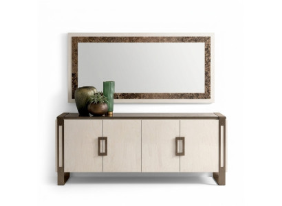 Designer dresser sideboard side low board cabinet living room shelf luxury mirror