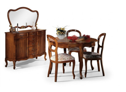 Round table chairs 4-piece dining room wooden table dining room set chair dining table group