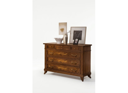 Wooden dresser in a classic style on elegant legs for living room or bedroom