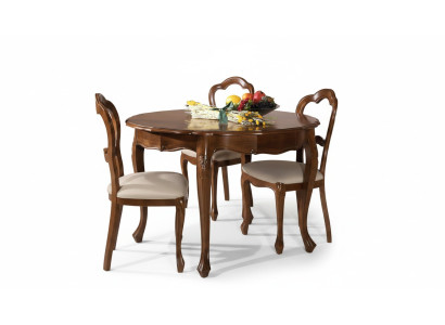 Dining room set chair dining table suite round tables chairs 4-piece wooden table solid wood
