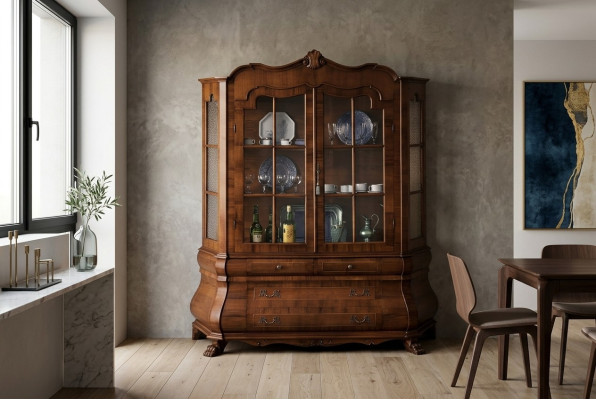 Showcase with 2 Doors Cabinet Display Living Room Cabinets New Furniture Glass Italy