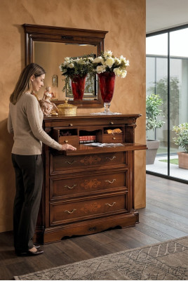 Sideboard buffet wood dresser with 4 drawers drawer cabinet cupboard new