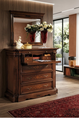 Sideboard buffet wood dresser with 4 drawers drawer cabinet cupboard new