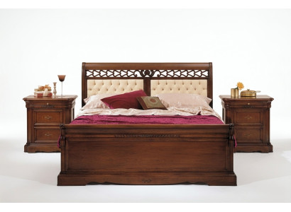 Bedroom bed nightstand wardrobe dresser hotel double new set 3-piece.