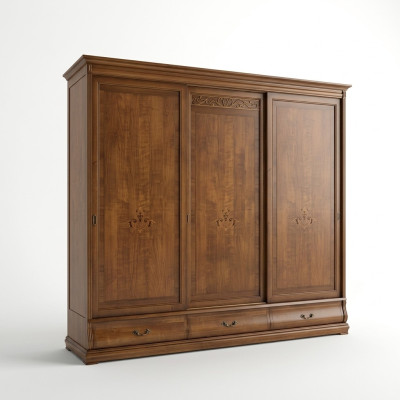 Wardrobe sliding doors wardrobe solid wood luxury cabinets Italian furniture