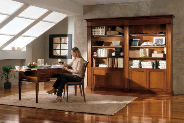 Office furniture set desk study room bookcase 2-piece set Italy