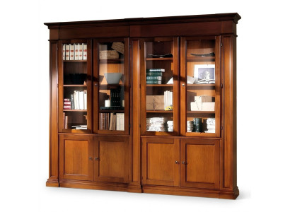 Living room cupboard shelf bookshelf wood office cabinet cabinets display case Italy