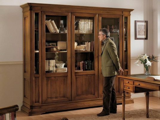 Cabinet shelf living room bookshelf wood office cabinet cabinets showcase Italy