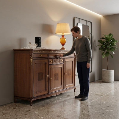 Cabinet Sideboard Brown Solid Wood Furniture Cupboards Sideboards