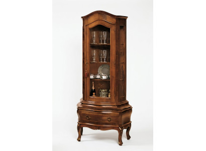 Solid wood sideboard, living room sideboard, Vaccari cav giovanni glass doors