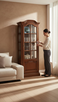 Solid wood sideboard living room sideboard Vaccari cav giovanni display cabinets
