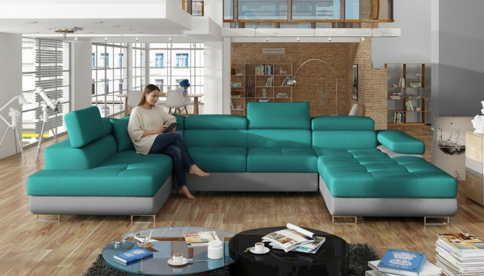 Fabric U-shaped couch living landscape corner sofa set modern design sofa modern new
