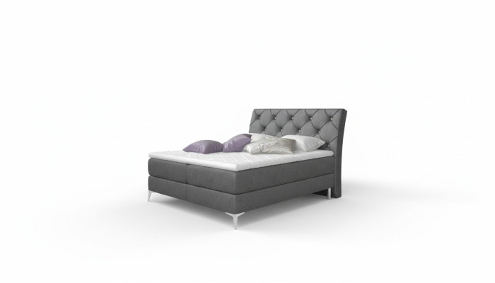Designer bed bedroom beds textile hotel upholstery chesterfield box spring