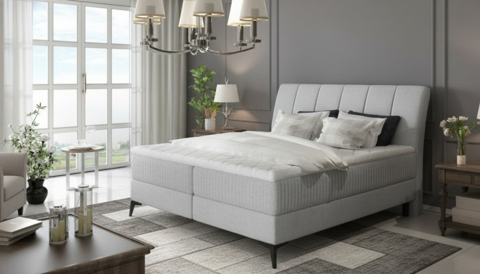Upholstered bed, beds, bed upholstery designer, hotel double, decor, luxury design.