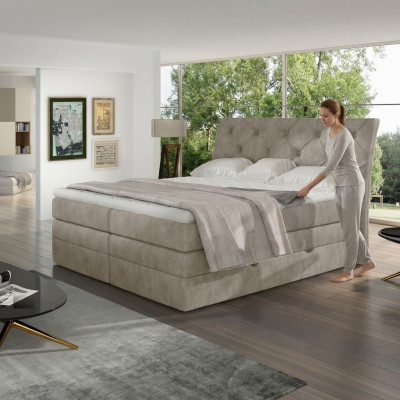 Luxury bedroom bed upholstery Chesterfield box spring luxury double hotel