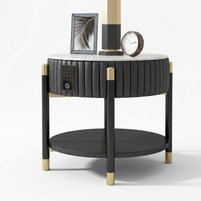Side table, nightstand, sofa table, coffee tables, coffee table, fingerprint scan system