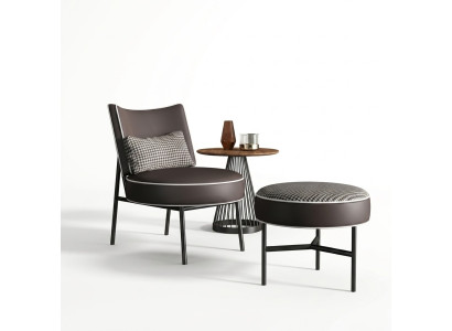 Armchair + Ottoman Club Chair Lounge Chair Cocktail Chair Relax Chair Recliner