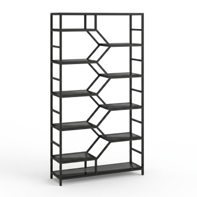 Metal Shelf Room Divider Designer Luxury Shelves Loft Style Cabinet Black