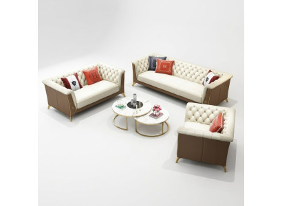 Sofa Couch Set Seat Cushion Complete Set 3+2+1 Sofas Designer