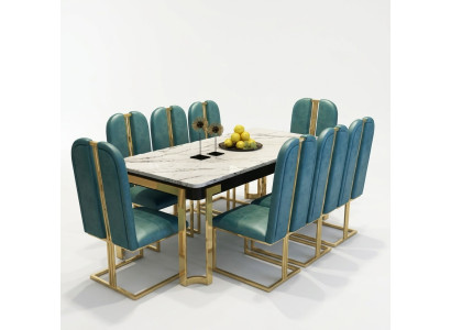 Luxury Dining Table Metal Tables Designer Furniture Conference Marble
