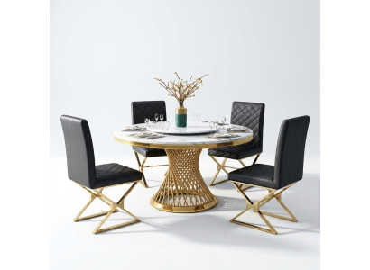 Design wood table round dining table round decor tables 130cm luxury class