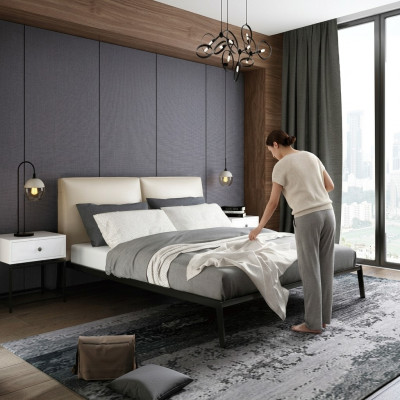 Luxury bedroom bed decor upholstery design luxury double hotel beds