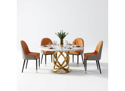 High-quality Living Room Round Tables - Round Designer Stainless Steel Table