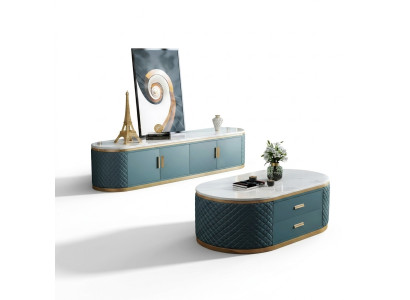 Side cabinet low board side cabinet living room sideboard coffee table 2-piece set