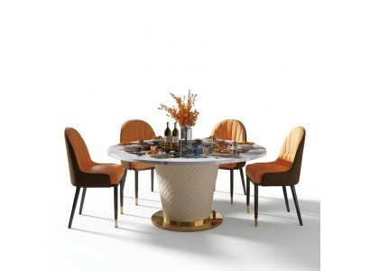Luxury dining table round dining tables rotating living dining room round table