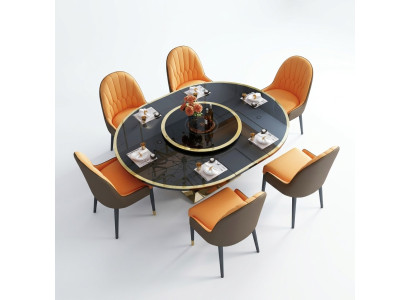 Designer dining table oval glass round tables modern extendable