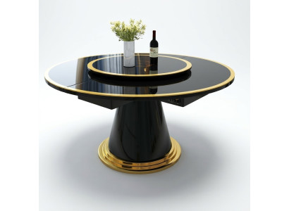 Luxury dining table round dining tables rotating living dining room decor round table