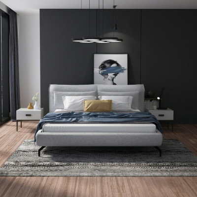 Italian designer furniture bed double bedroom 180x200cm leather
