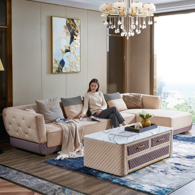 Sectional sofa couch upholstery corner seat living landscape set L-shaped furniture