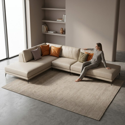 Corner sofa upholstery set living landscape decor L-shaped designer sofa couch