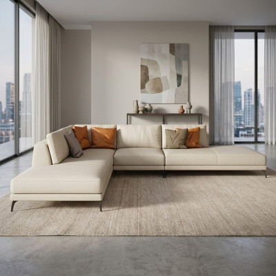 Corner sofa upholstery set living landscape decor L-shaped designer sofa couch