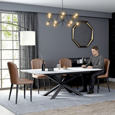 Italian designer furniture dining table office conference luxury table metal