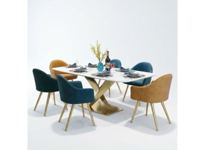 Dining table Italian designer furniture office conference luxury table metal
