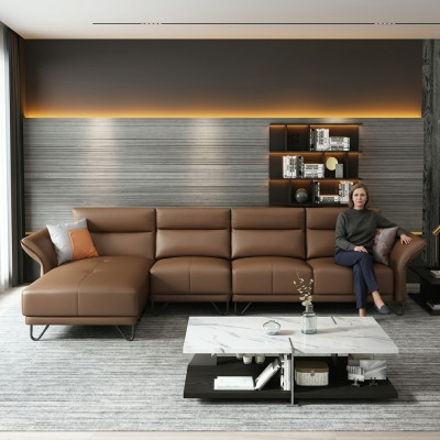 Italian design leather sofa style furniture coffee table seating upholstery corner suite