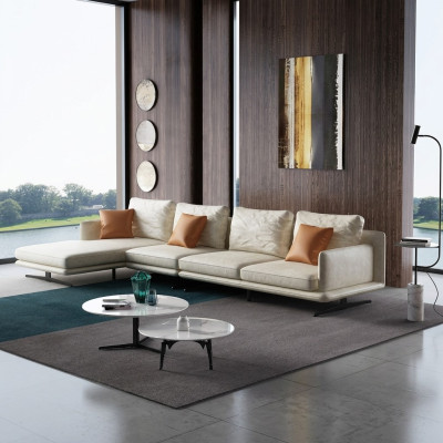 Designer leather sofa corner sofa upholstered corner couch seat decor L-shaped suite