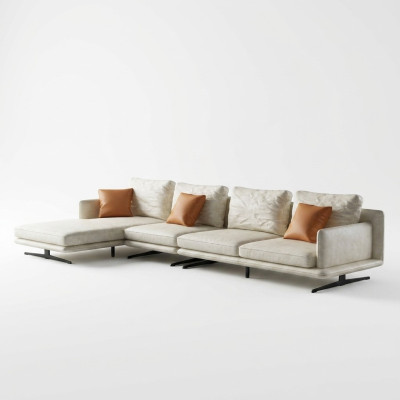 Designer leather sofa corner sofa upholstered corner couch seat decor L-shaped suite