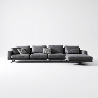 Designer leather sofa, corner sofa, upholstered corner couch, decorative seating corner L-shaped suite