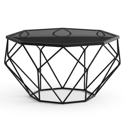 Design coffee table with side table 2-piece set stainless steel table sofa tables