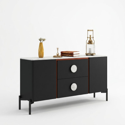 Designer Italian dresser sideboard cabinet shelf metal luxury living