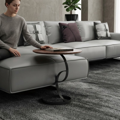 Side table round table coffee table sofa metal decor living room round
