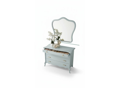 Mirror dresser cabinet chest of drawers bedroom set wood modern style dressing table