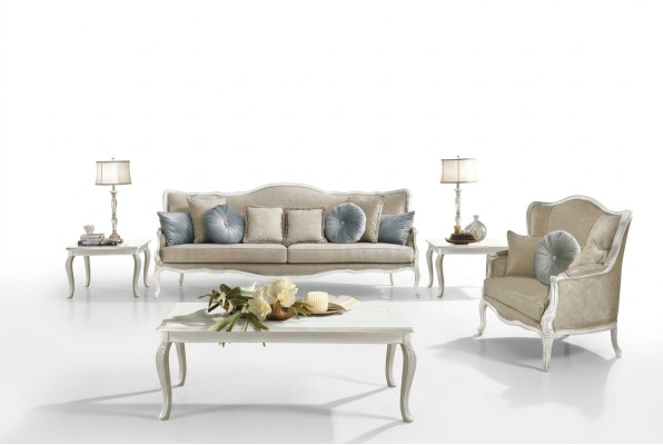 Baroque Rococo Sofa Set 3+2 Seater Set Sofas Upholstery Couches Textile Sofa New