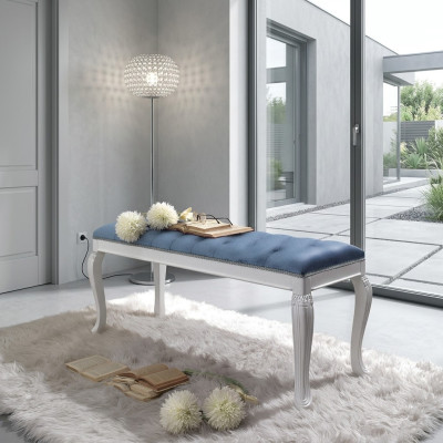Chesterfield seat cushion bench cushion seat stool textile fabric wood style design