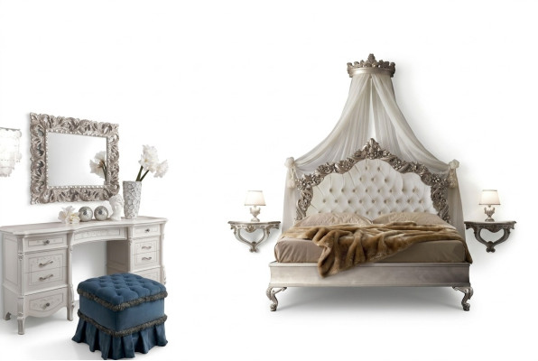 Makeup Table + Mirror + Stool Elegant Dresser Bedroom Chest of Drawers Baroque Rococo